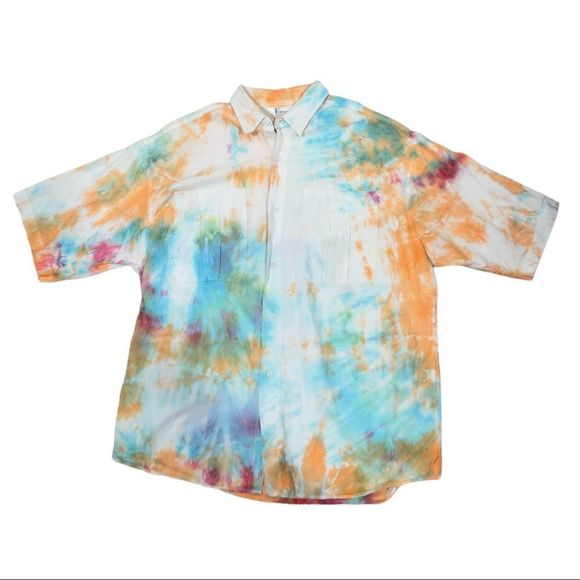 Vintage Kenny Rogers Tie Dye Button Down - Picture 1 of 4